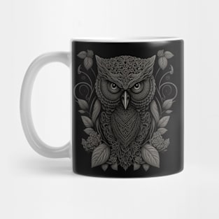 The owl is decorated with Javanese ornaments Mug